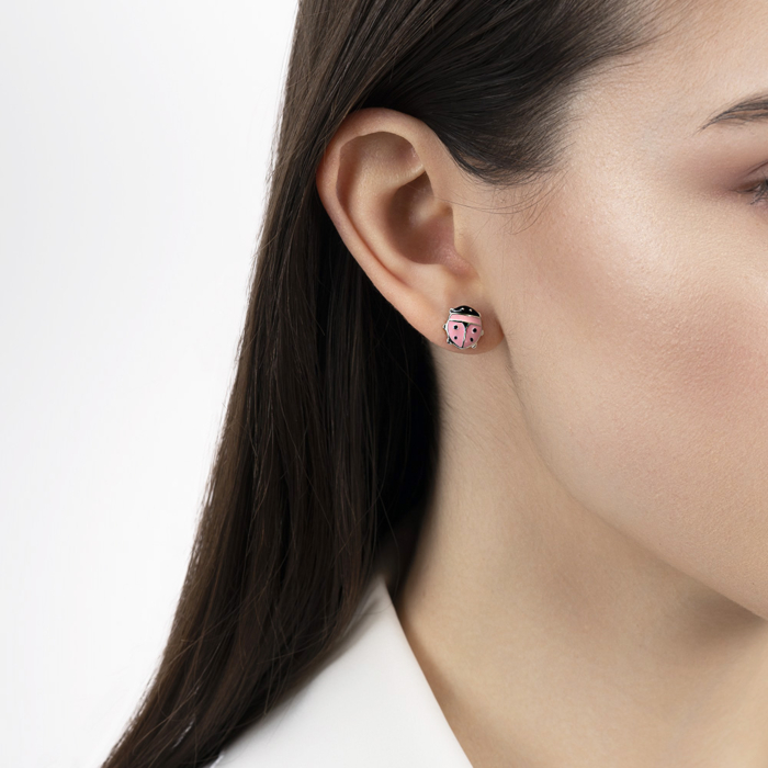 Срібні пусети з емаллю. Артикул SZDE06892-E/12/1432