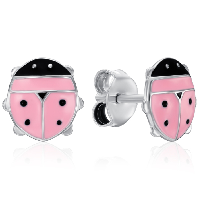 Срібні пусети з емаллю. Артикул SZDE06892-E/12/1432