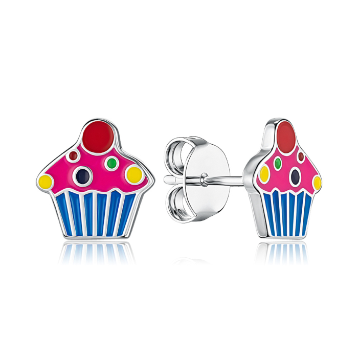 Срібні сережки з емаллю. Артикул SZDE06894-E/12/4902