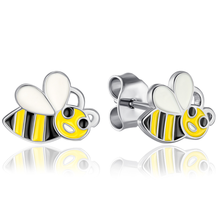 Срібні пусети з емаллю. Артикул SZDE06954-E/12/3117