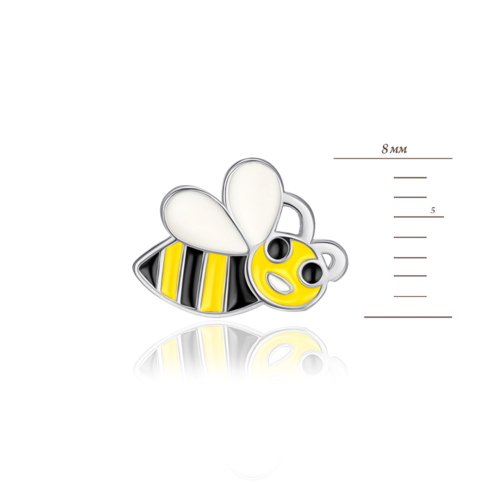 Срібні пусети з емаллю. Артикул SZDE06954-E/12/3117