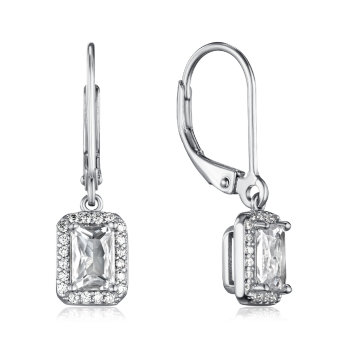 Серебряные серьги с фианитами. Артикул SZDE08408-E/12/1