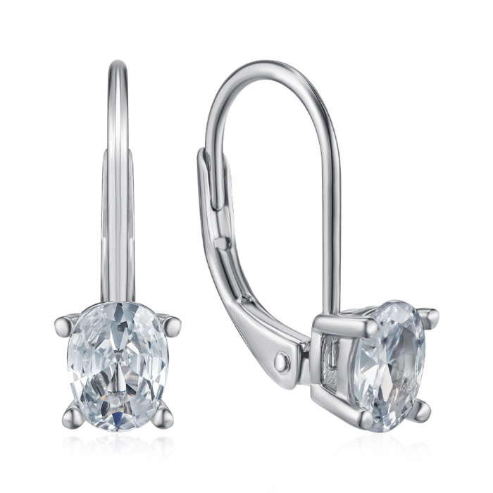 Серебряные серьги с фианитом. Артикул SZDE08418-E/12/1