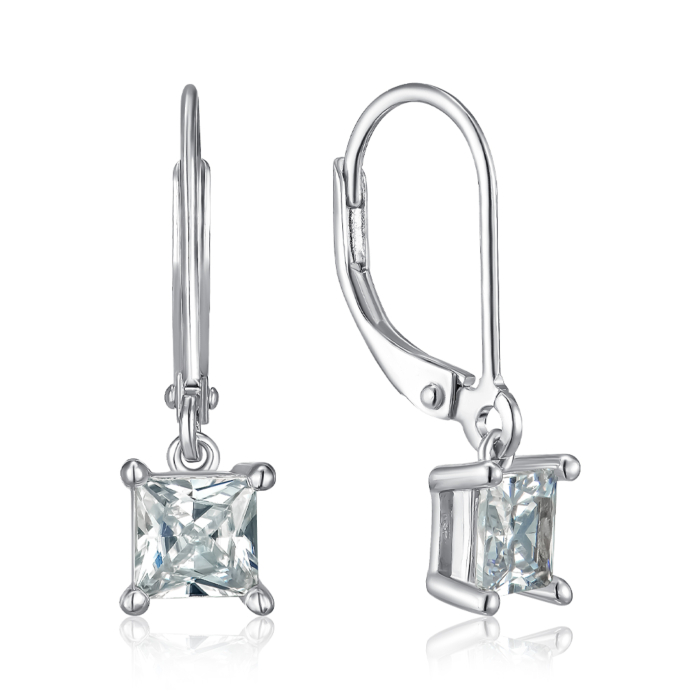 Срібні сережки з фіанітом. Артикул SZDE08422-E/12/1