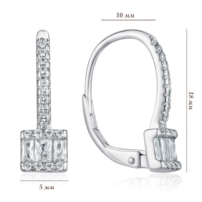 Серебряные серьги. Артикул SZDE08424-E/12/1