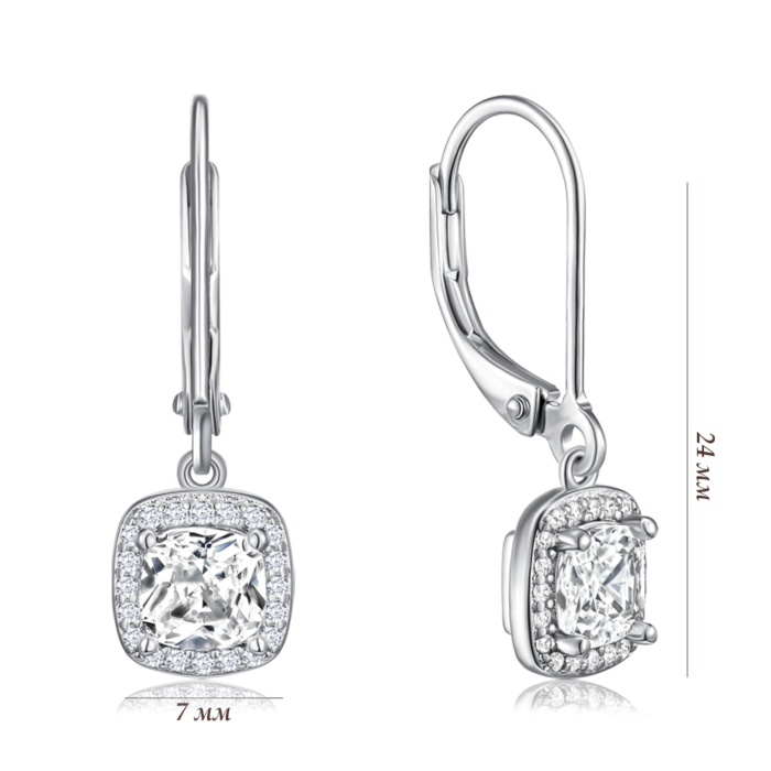 Срібні сережки. Артикул SZDE08429-E/12/1