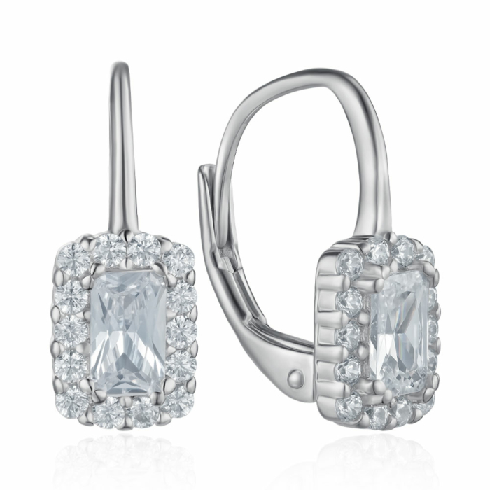 Серебряные серьги с фианитами. Артикул SZDE08446-E/12/1
