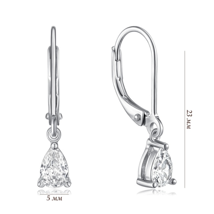 Срібні сережки. Артикул SZDE08447-E/12/1