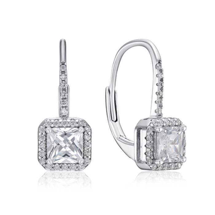 Срібні сережки з фіанітами. Артикул SZDE08464-E/12/1