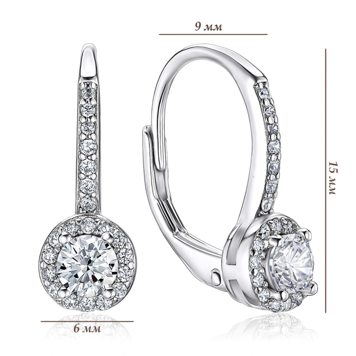 Срібні сережки. Артикул SZDE08483-E/12/1