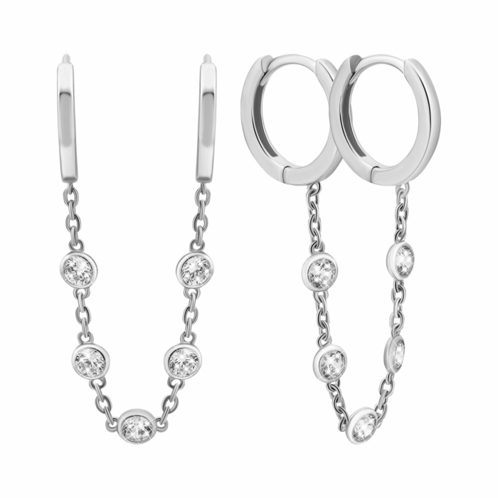 Срібні сережки-конго. Артикул UG5SZDE10220