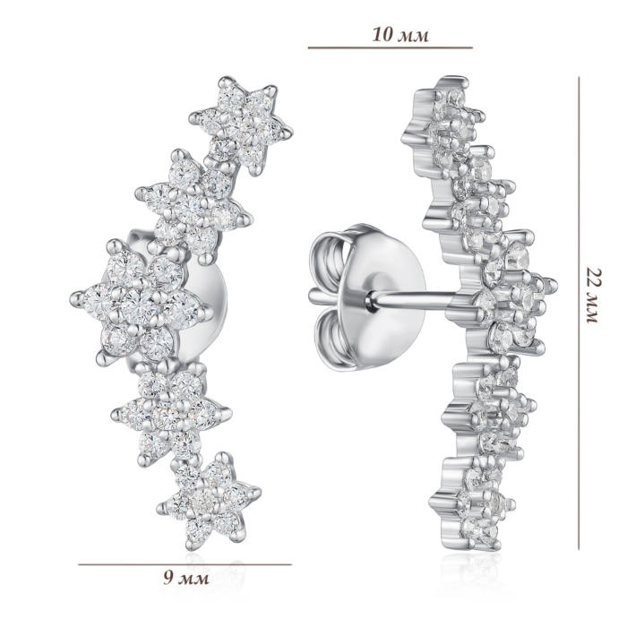 Срібні сережки. Артикул SZDE14400-E/12/1