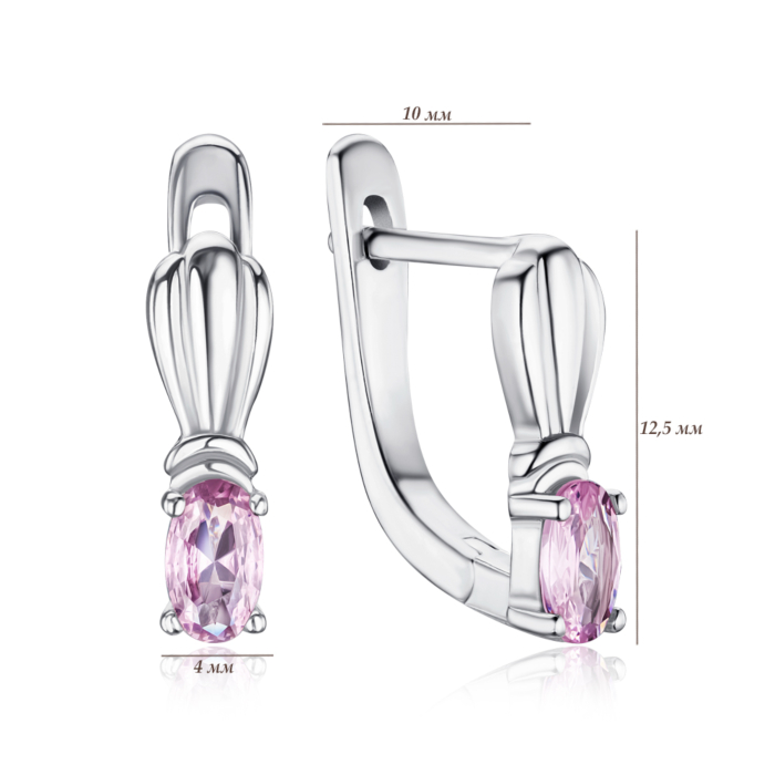 Срібні сережки з фіанітом SZDE15061-E/12/1504