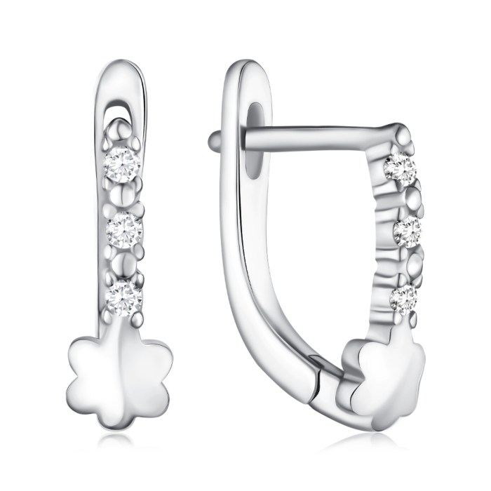 Серебряные серьги с фианитами. Артикул SZDE15062-E/12/1