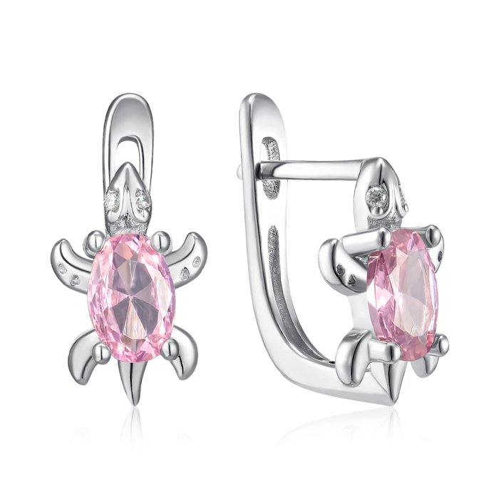 Срібні сережки з фіанітами. Артикул SZDE15064-E/12/1506