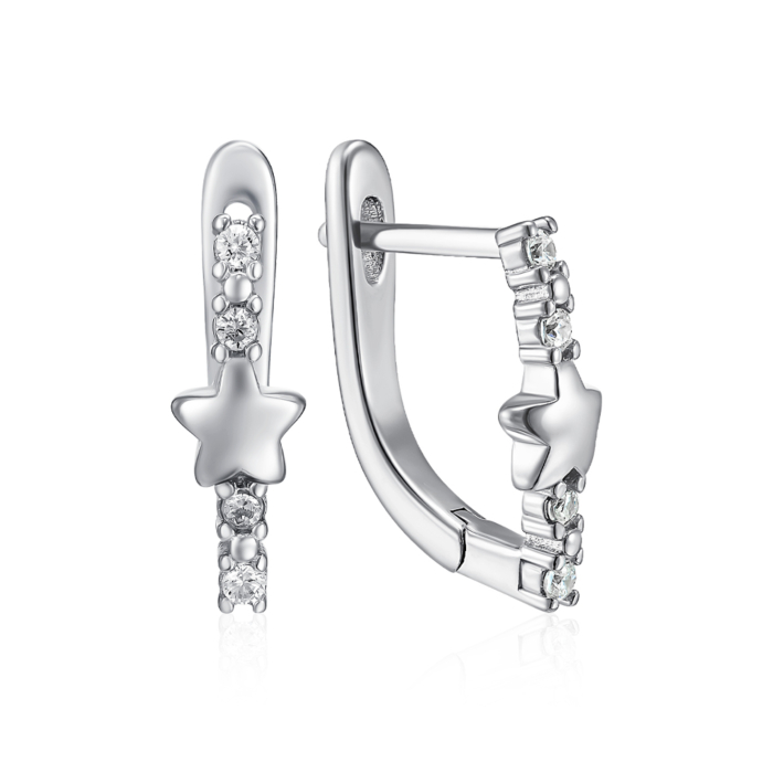 Серебряные серьги с фианитами. Артикул SZDE15073-E/12/1