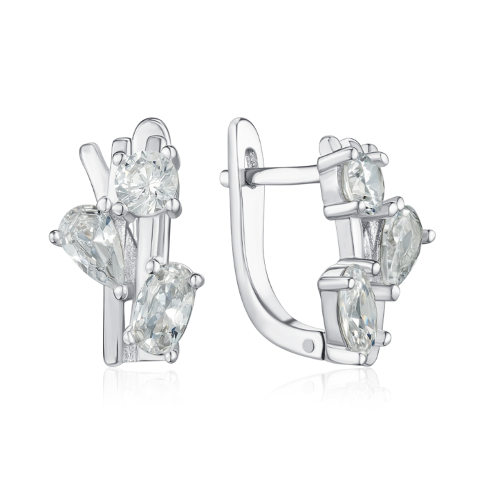 Срібні сережки. Артикул SZDE15078-E/12/1