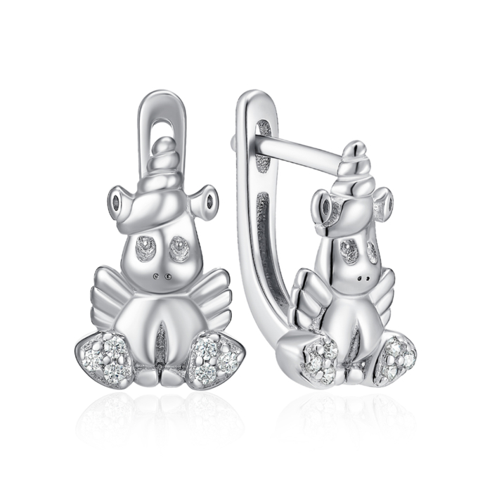 Срібні сережки з фіанітами. Артикул SZDE15091-E/12/1