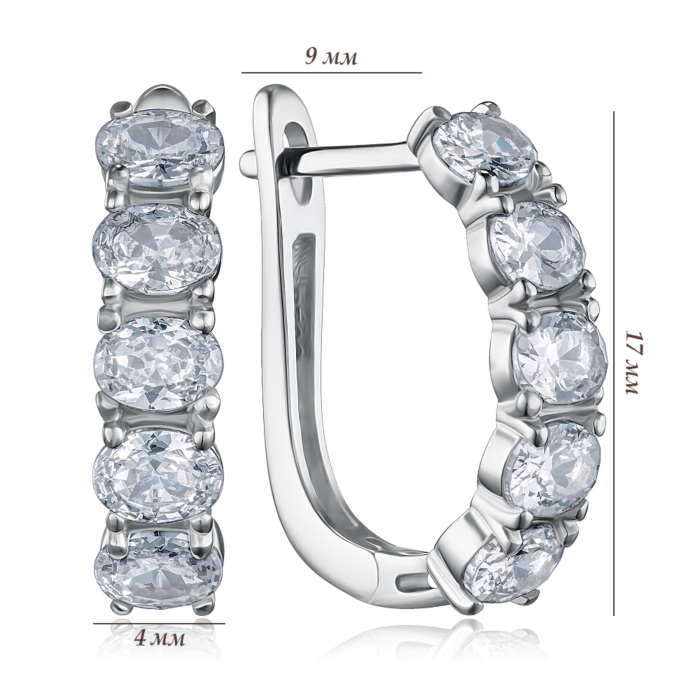 Срібні сережки. Артикул SZDE15095-E/12/1