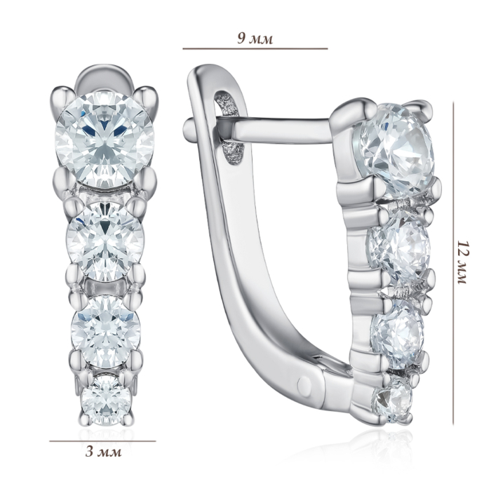 Срібні сережки. Артикул SZDE15103-E/12/1