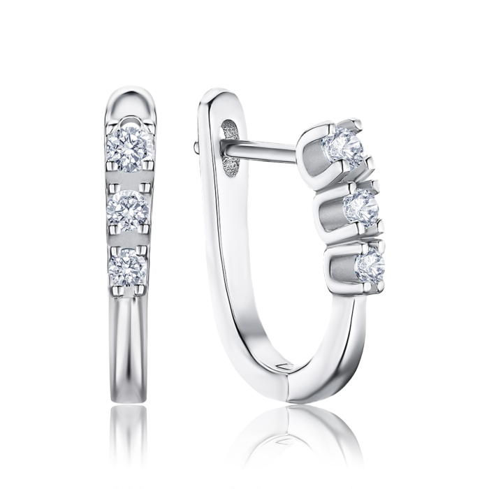 Серебряные серьги с фианитами SZDE15110-E/12/1