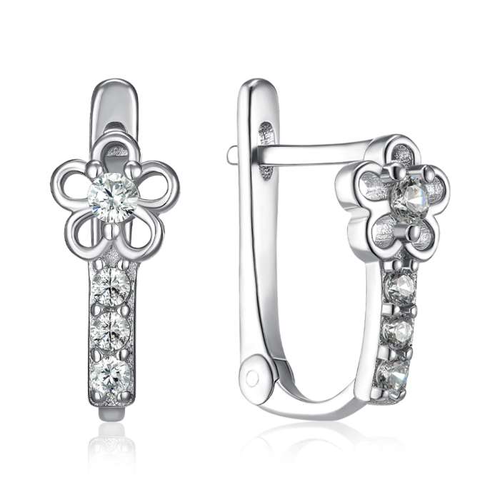 Серебряные серьги с фианитами. Артикул SZDE15112-E/12/1