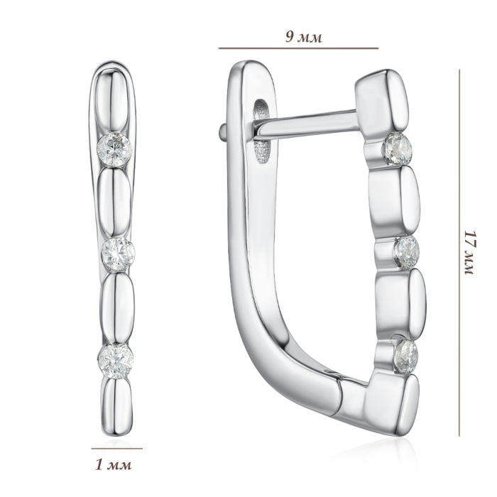 Срібні сережки. Артикул SZDE15120-E/12/1