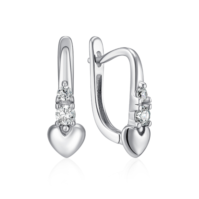 Срібні сережки з фіанітами. Артикул SZDE15123-E/12/1