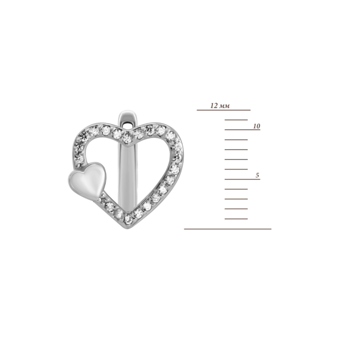 Серебряные серьги Сердца. Артикул UG5SZDE16812