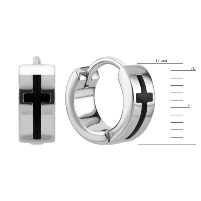 Серебряные серьги-конго с эмалью. Артикул UG5SZDE19762