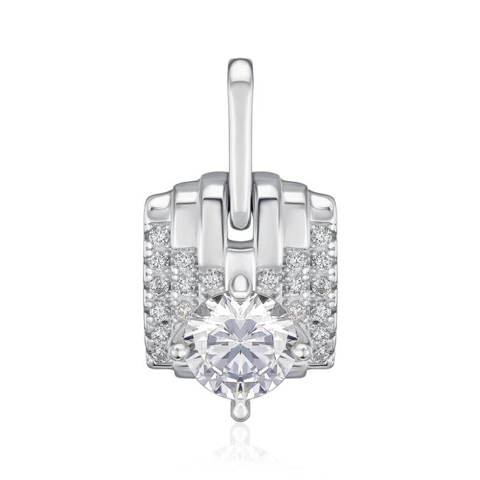 Срібна підвіска з фіанітами. Артикул SZDN08709-P/12/1