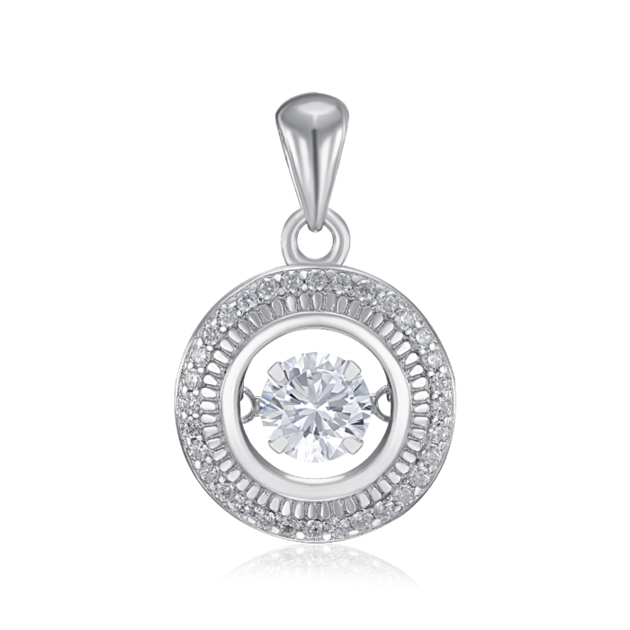 Срібна підвіска з фіанітами. Артикул SZDN08716-P/12/1