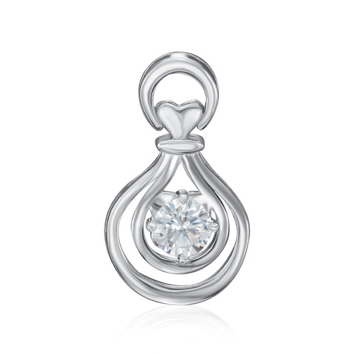 Срібна підвіска з фіанітом. Артикул SZDN08733-P/12/1