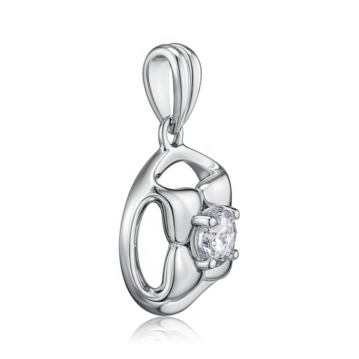 Срібна підвіска з фіанітом. Артикул SZDN08737-P/12/1