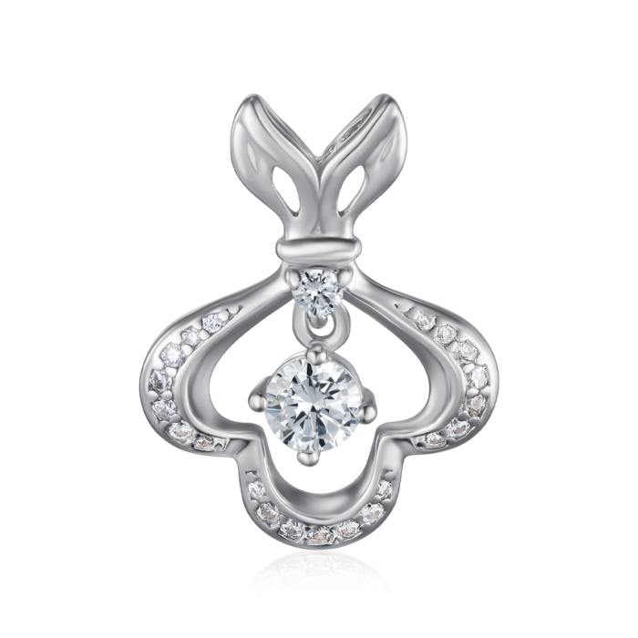 Срібна підвіска з фіанітами. Артикул SZDN08741-P/12/1