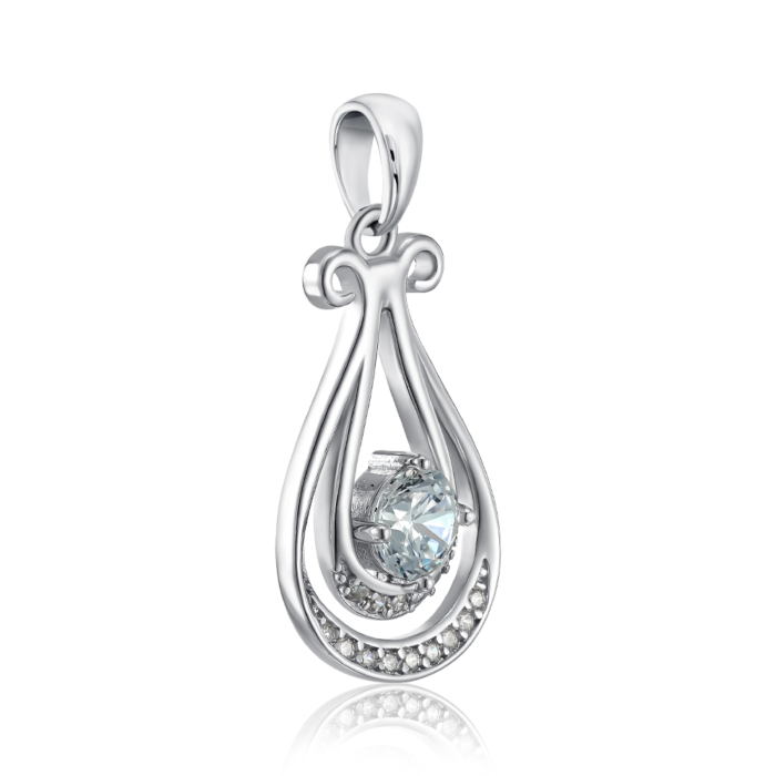 Срібна підвіска з фіанітами. Артикул SZDN08745-P/12/1