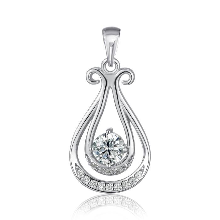 Срібна підвіска з фіанітами. Артикул SZDN08745-P/12/1