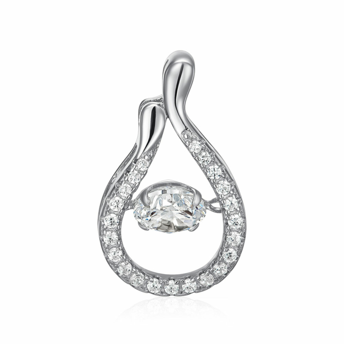 Срібна підвіска з фіанітами. Артикул SZDN08768-P/12/1
