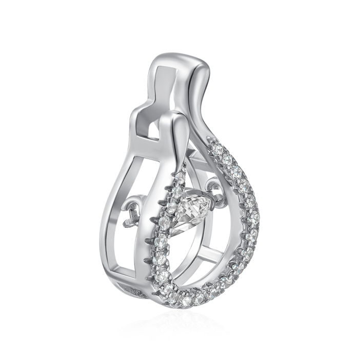 Срібна підвіска з фіанітами. Артикул SZDN08768-P/12/1