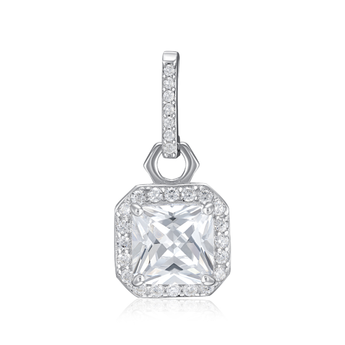 Срібна підвіска з фіанітами. Артикул SZDN08795-P/12/1