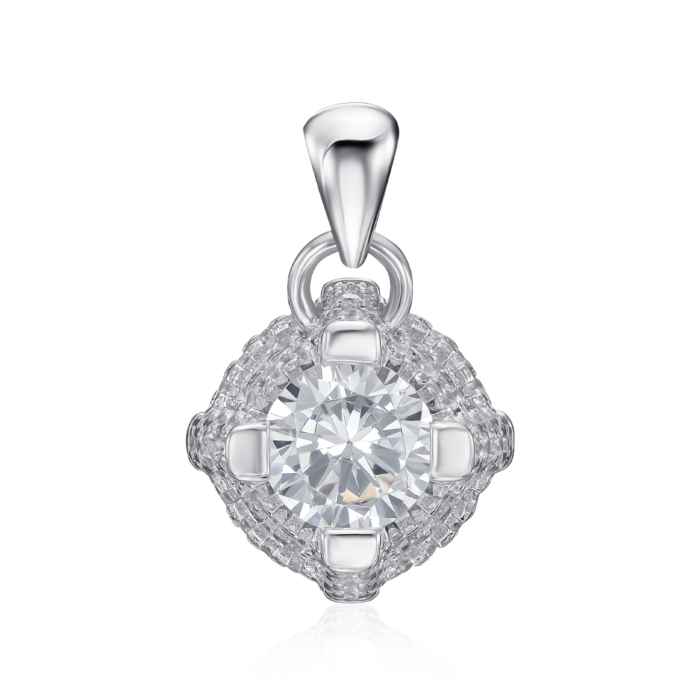 Срібна підвіска з фіанітами. Артикул SZDN08799-P/12/1