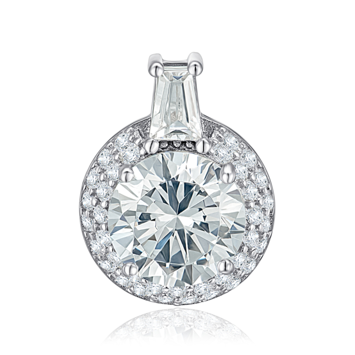 Срібна підвіска з фіанітами. Артикул SZDN08808-P/12/1