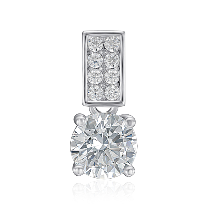 Срібна підвіска з фіанітами. Артикул SZDN08810-P/12/1