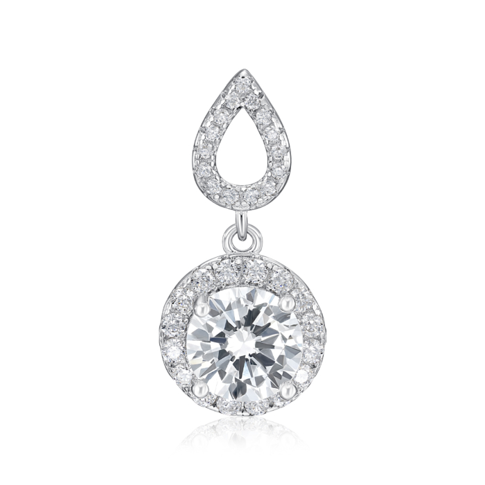 Срібна підвіска з фіанітами. Артикул SZDN08814-P/12/1