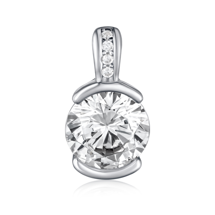 Срібна підвіска з фіанітами. Артикул SZDN08817-P/12/1