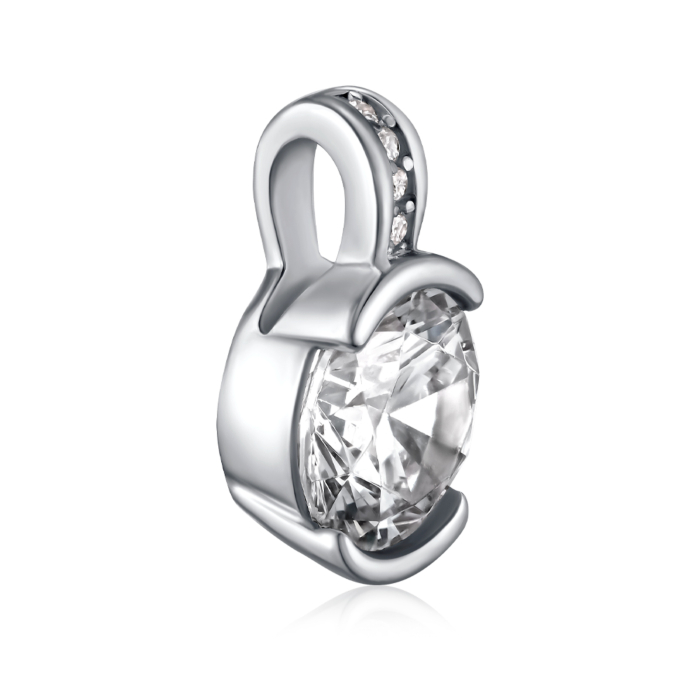 Срібна підвіска з фіанітами. Артикул SZDN08817-P/12/1