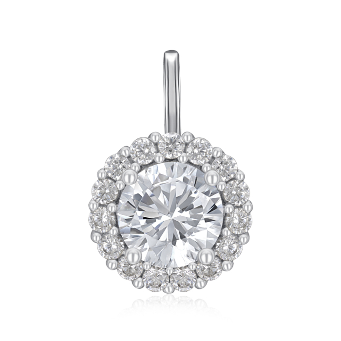 Срібна підвіска з фіанітами. Артикул SZDN08819-P/12/1