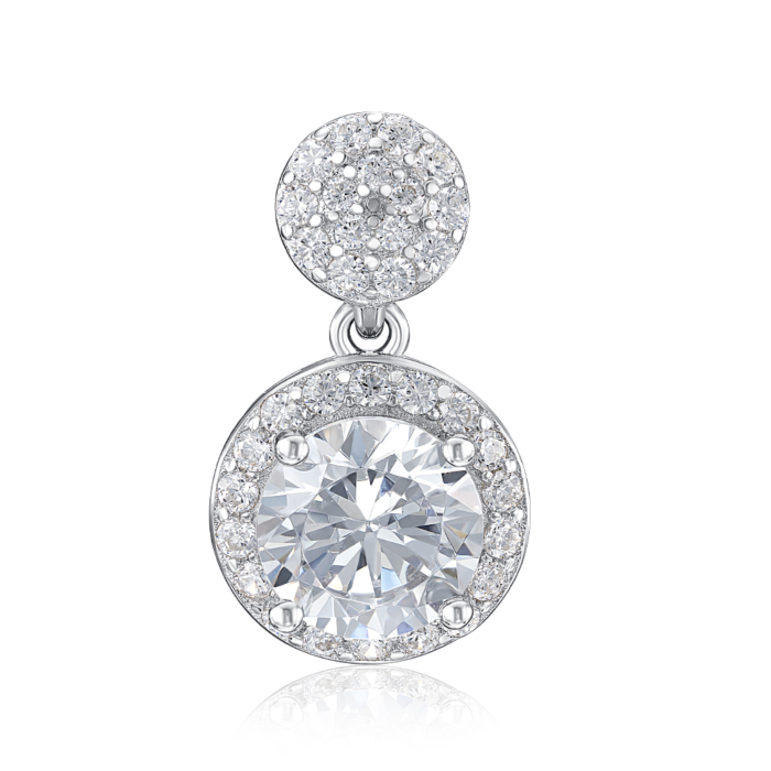 Срібна підвіска з фіанітами. Артикул SZDN08836-P/12/1