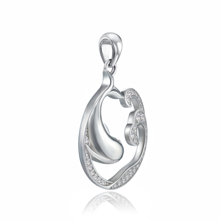 Срібна підвіска з фіанітами. Артикул SZDP00227-P/12/1