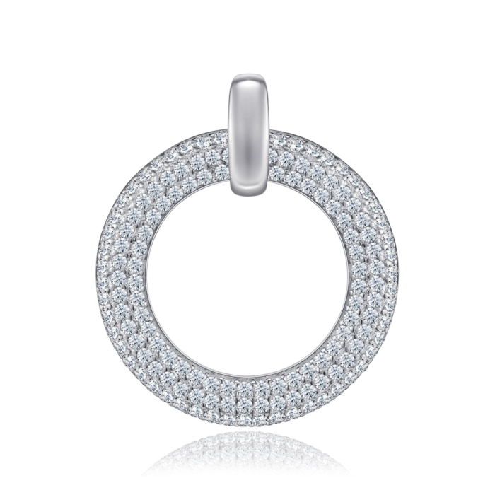 Срібна підвіска з фіанітами. Артикул SZDP00231-P/12/1